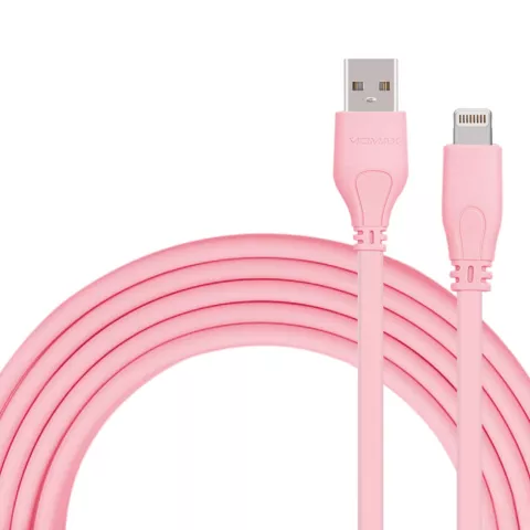 C&acirc;ble USB MOMAX MFi Lightning 1 m&egrave;tre - C&acirc;ble de chargement rose
