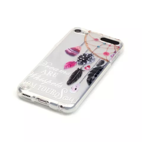 Coque transparente attrape-r&ecirc;ves violet rose compatible avec iPod Touch 5 6 7