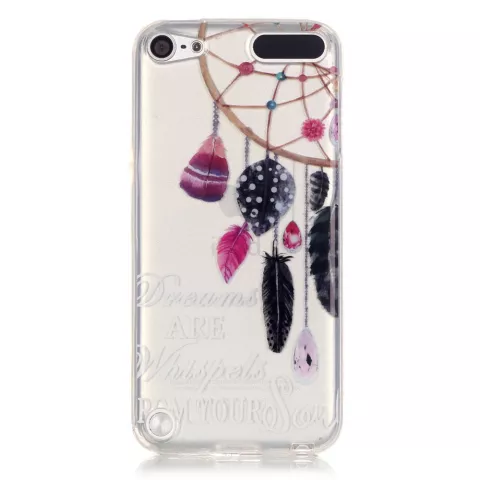 Coque transparente attrape-r&ecirc;ves violet rose compatible avec iPod Touch 5 6 7
