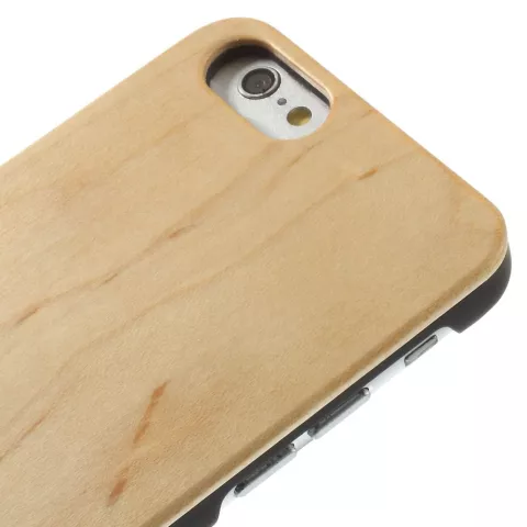 Coque rigide en bois de cerisier compatible avec iPhone 6 6s, coque en bois v&eacute;ritable