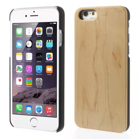 Coque rigide en bois de cerisier compatible avec iPhone 6 6s, coque en bois v&eacute;ritable