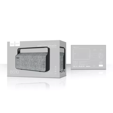 Hoco BS10 Enceinte Bluetooth Fabric Gris - Enceinte sans fil gris