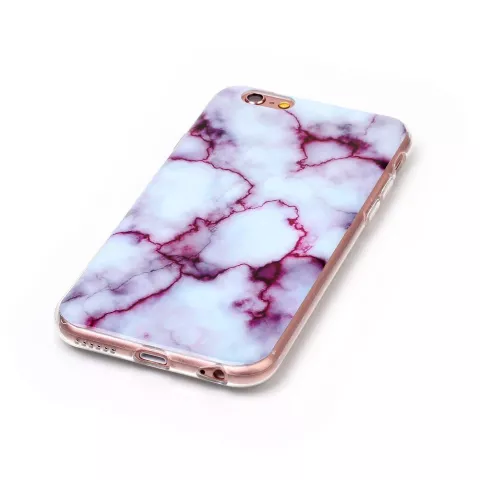 Coque Marbre Violet Blanc Gris Coque iPhone 6 6s