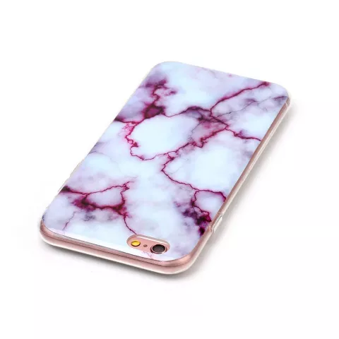 Coque Marbre Violet Blanc Gris Coque iPhone 6 6s
