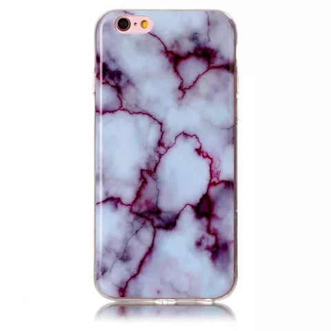 Coque Marbre Violet Blanc Gris Coque iPhone 6 6s