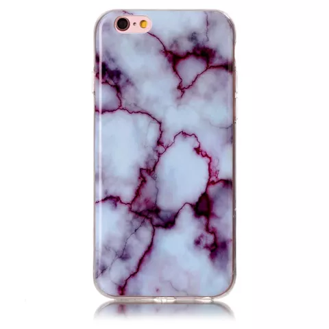 Coque marbre violet blanc gris coque compatible avec iPhone 6 6s