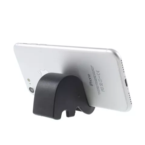 Support mobile &eacute;l&eacute;phant noir iPhone tronc standard universel