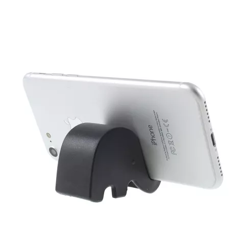 Support de t&eacute;l&eacute;phone portable &eacute;l&eacute;phant noir coffre standard compatible avec iPhone universel