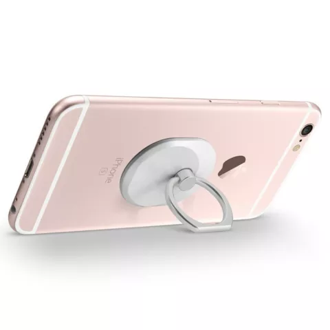 Ring silver grip support universel pour smartphone standard gris