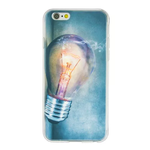 Coque en TPU incandescente pour iPhone 6 6s - &Eacute;tui pour ampoule industrielle