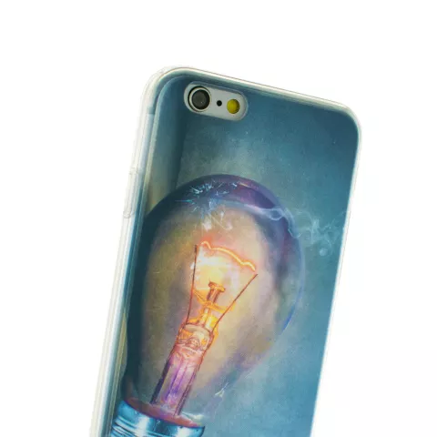 Coque en TPU incandescente pour iPhone 6 6s - &Eacute;tui pour ampoule industrielle