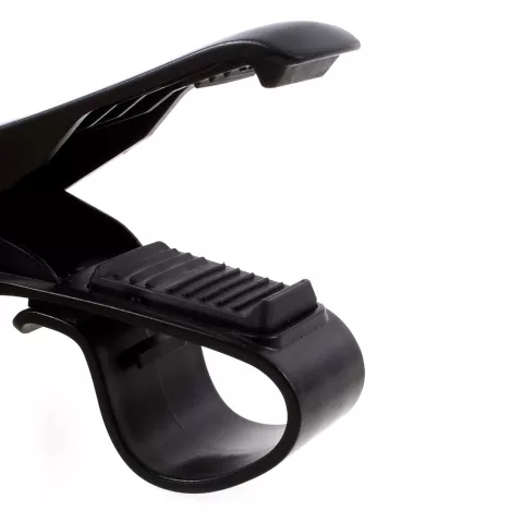 Support universel pour smartphone avec pince de serrage pour t&eacute;l&eacute;phone de voiture - compatible avec iPhone / Samsung - Noir