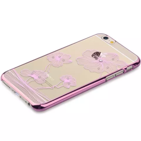 Fleurs COMMA coque compatible avec iPhone 6 6s - Cristaux Swarovski - Lilas Violet Chrome