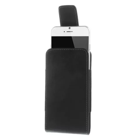 Clip pantalon iPhone 7 8 SE X Xs 11 Pro - &eacute;tui cuir noir