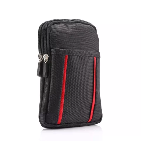Sacoche pour t&eacute;l&eacute;phone portable universellement antichoc - Noir Rouge