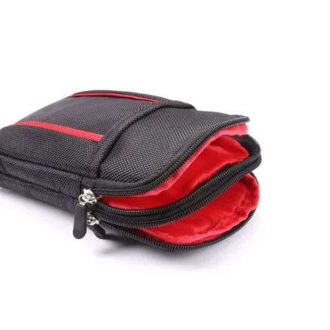 Sacoche pour t&eacute;l&eacute;phone portable universellement antichoc - Noir Rouge