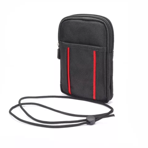 Sacoche pour t&eacute;l&eacute;phone portable universellement antichoc - Noir Rouge
