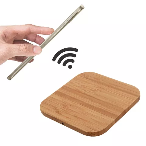 Chargeur universel sans fil Qi - Chargeur en bois de bambou