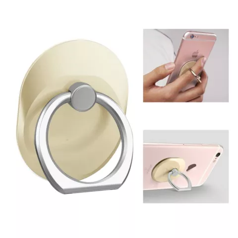 Porte-doigt universel pour smartphone &agrave; poign&eacute;e annulaire - or