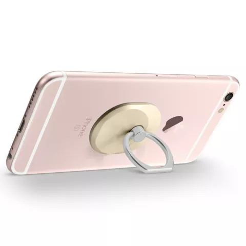 Porte-doigt universel pour smartphone Ring grip - dor&eacute;
