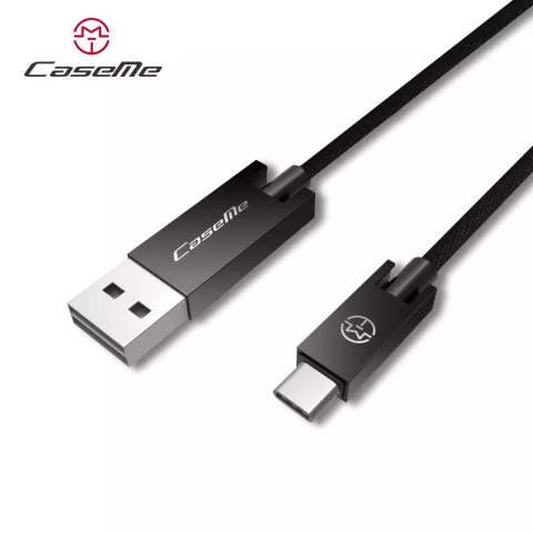C&acirc;ble Caseme USB vers USB C 25 cm - c&acirc;ble de chargement noir
