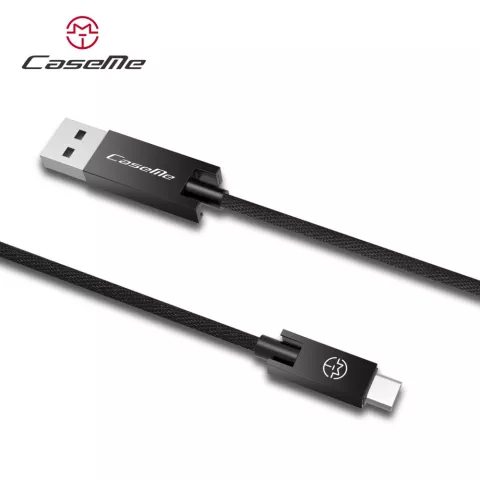 C&acirc;ble Caseme USB vers USB C 25 cm - c&acirc;ble de chargement noir