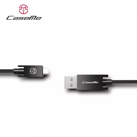 C&acirc;ble Caseme USB vers USB C 25 cm - c&acirc;ble de chargement noir