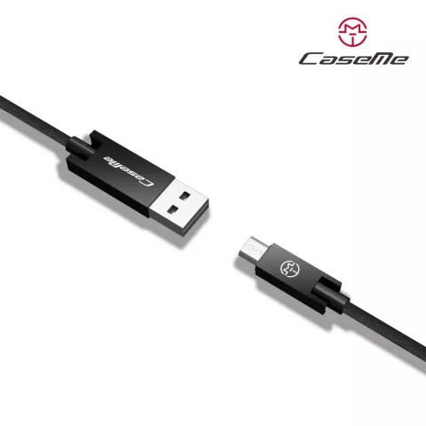 C&acirc;ble Caseme USB vers Micro USB 25 cm - c&acirc;ble de chargement noir Android