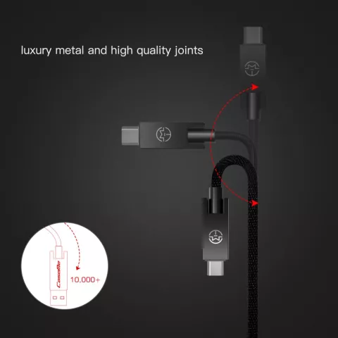 C&acirc;ble Caseme USB vers Micro USB 25 cm - c&acirc;ble de chargement noir Android