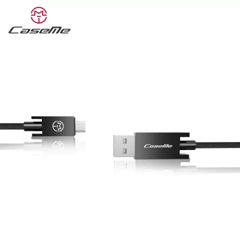 C&acirc;ble Caseme USB vers Micro USB 25 cm - C&acirc;ble de charge noir Android