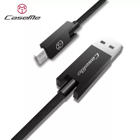 C&acirc;ble Caseme USB vers Micro USB 25 cm - c&acirc;ble de chargement noir Android