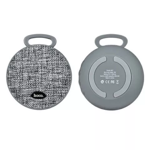 Hoco BS7 Enceinte Bluetooth Tissu Gris - Enceinte sans fil gris
