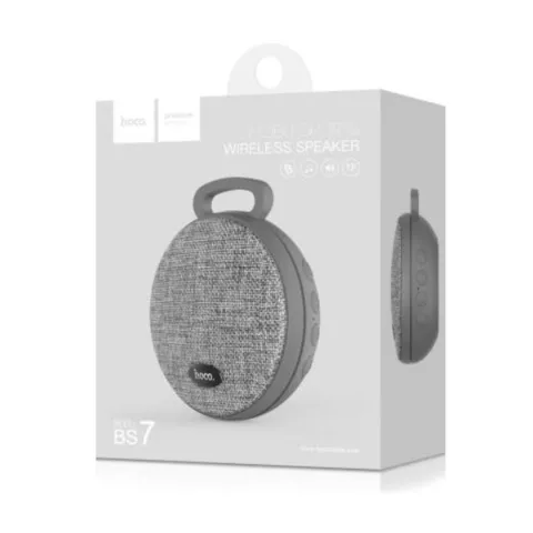 Hoco BS7 Bluetooth Speaker Fabric Grey - Haut-parleur sans fil gris