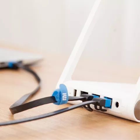 C&acirc;ble r&eacute;seau Ethernet Xiaomi CAT6 - 0,5 m&egrave;tre Plat Noir