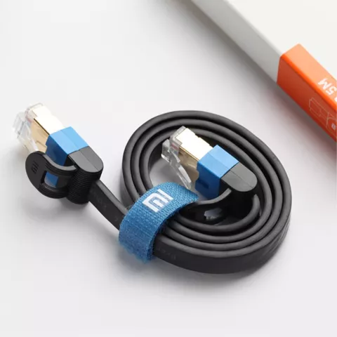 C&acirc;ble r&eacute;seau Ethernet Xiaomi CAT6 - 0,5 m&egrave;tre Plat Noir