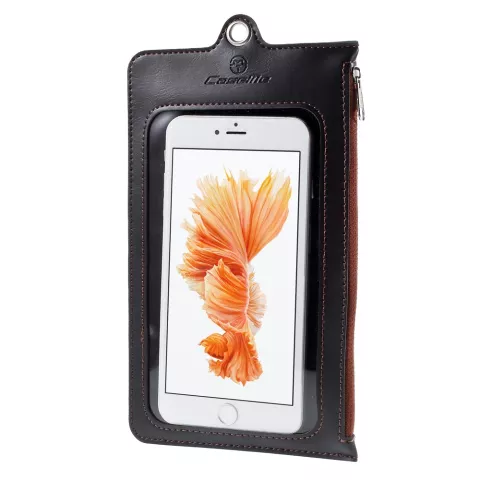 Etui Touch en cuir Caseme Universal - Noir