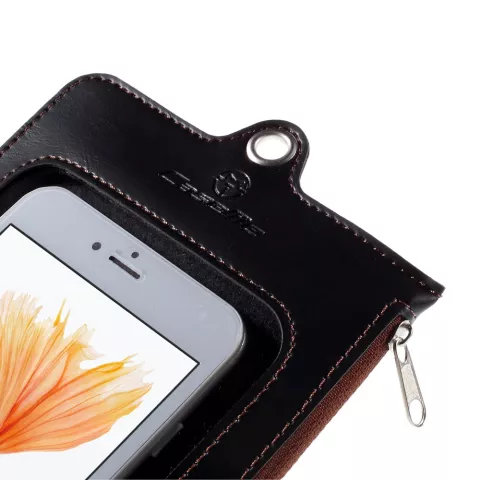 Etui Touch en cuir Caseme Universal - Noir