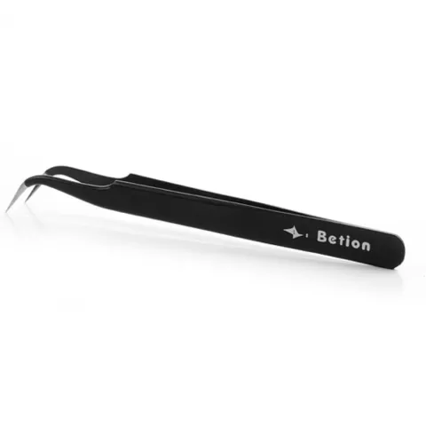 Betion Pince &agrave; &eacute;piler antistatique nez courb&eacute; - R&eacute;paration acier inoxydable 117 mm DIY