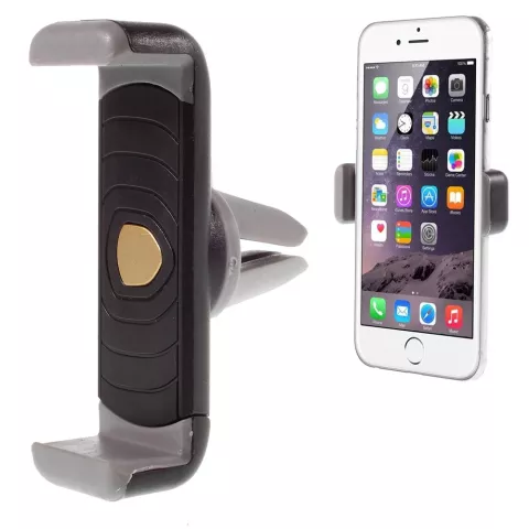 Support universel pour t&eacute;l&eacute;phone avec grille d&#039;a&eacute;ration pour voiture - Noir