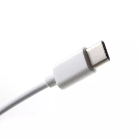 Dongle de c&acirc;ble audio d&#039;entr&eacute;e de prise casque universel USB-C vers AUX - Blanc