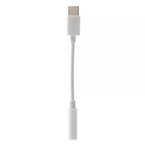 Dongle de c&acirc;ble audio d&#039;entr&eacute;e de prise casque universel USB-C vers AUX - Blanc