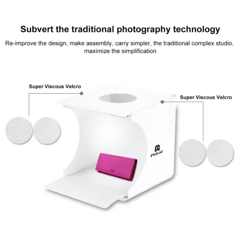 Puluz Pliable Photo Studio Lightroom Box LED - Tente portable 6 couleurs de fond