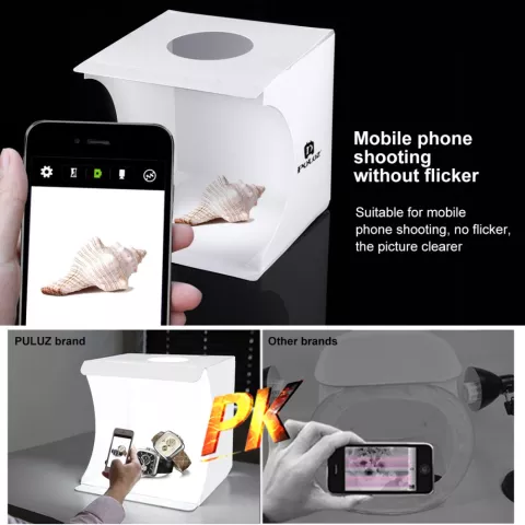 Puluz Pliable Photo Studio Lightroom Box LED - Tente portable 6 couleurs de fond