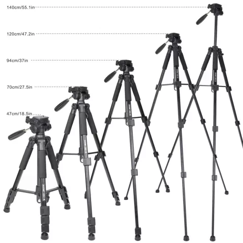 ZOMEi Q111 Tr&eacute;pied professionnel en aluminium pour appareil photo reflex num&eacute;rique - poign&eacute;e en caoutchouc mousse