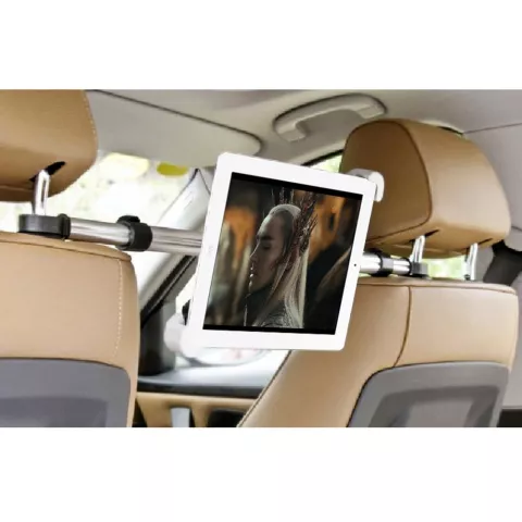 Support universel compatible avec tablette iPad, pince pour appui-t&ecirc;te de voiture, aluminium rotatif &agrave; 360 degr&eacute;s