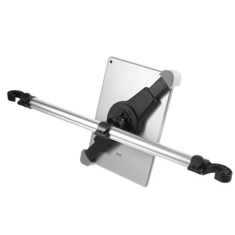 Support universel compatible avec tablette iPad, pince pour appui-t&ecirc;te de voiture, aluminium rotatif &agrave; 360 degr&eacute;s