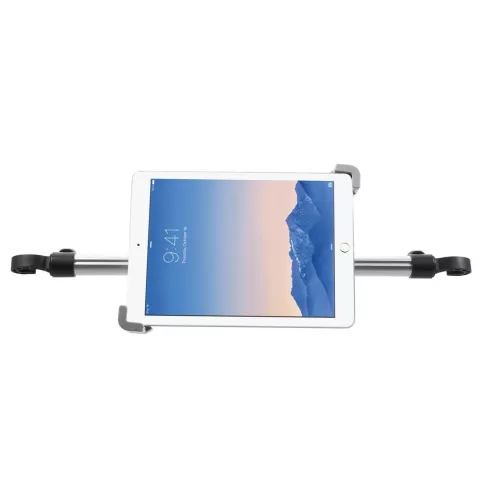 Support universel compatible avec tablette iPad, pince pour appui-t&ecirc;te de voiture, aluminium rotatif &agrave; 360 degr&eacute;s