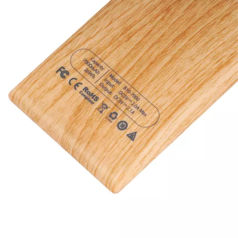 Hoco B10 Powerbank motif bois - 7000mAh - Chargeur rapide Quick Charge