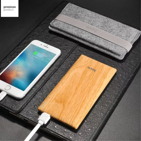 Hoco B10 Powerbank motif bois - 7000mAh - Chargeur rapide Quick Charge