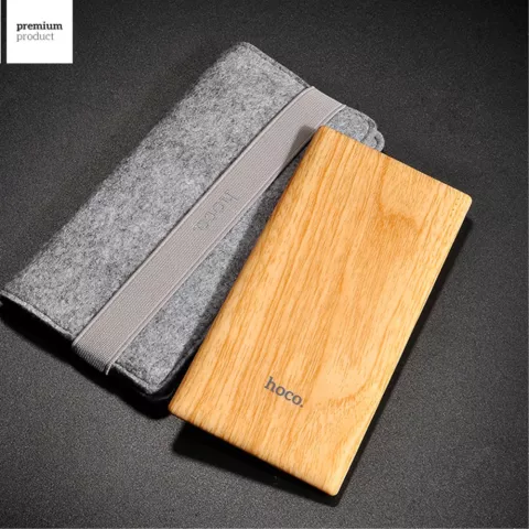 Hoco B10 Powerbank Wood pattern - 7000mAh - Charge rapide Chargeur rapide